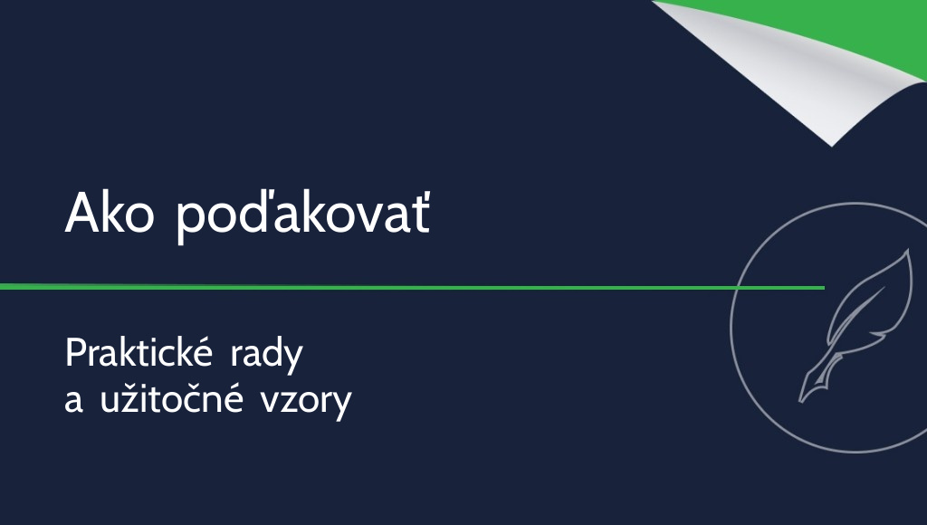 Ako napísať poďakovanie? Praktické rady